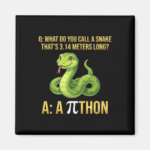 Python Pithon Pi Day Symbol Funny Math Teacher 3 1 Magnet