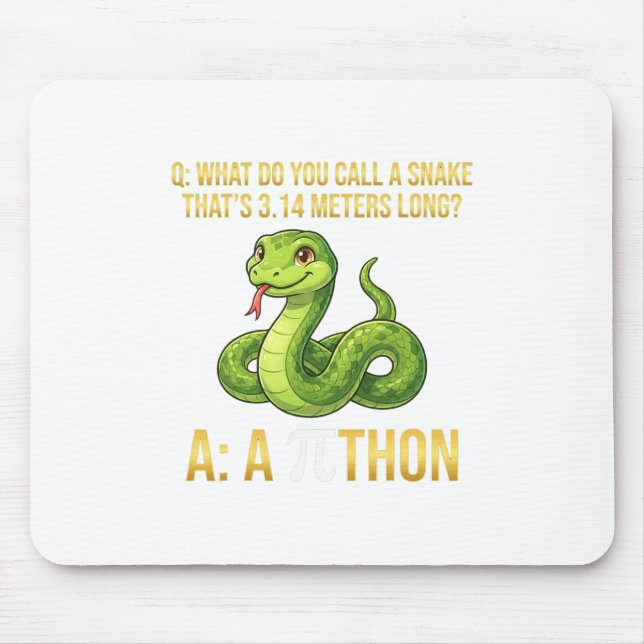 Python Pithon Pi Day Symbol Funny Math Teacher 3 1 Mouse Mat (Front)