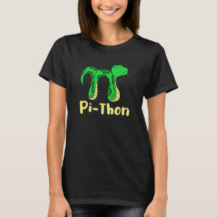 Python Pithon Pi Symbol Fun Math Teacher Pi Day sn T-Shirt
