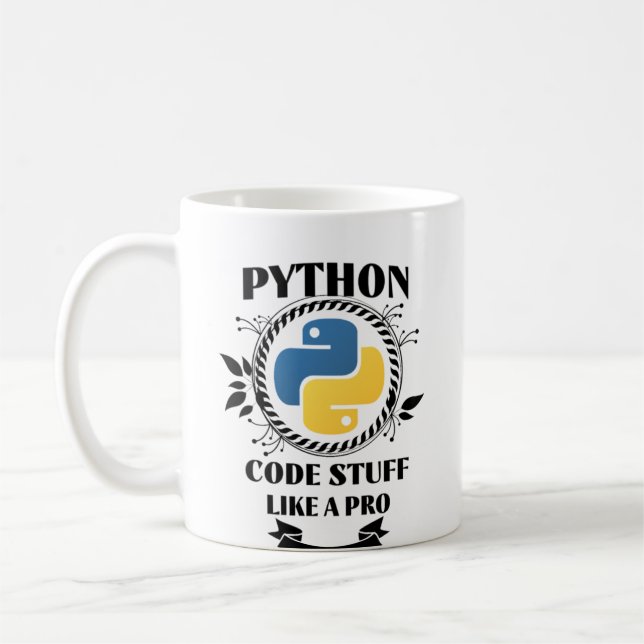 Python programming coffee mug (Left)