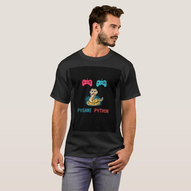  Python Pygame Coder T-Shirt - Gaming (Front Full)