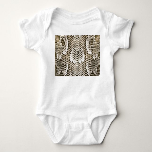Python Skin: Animal Pattern Design Baby Bodysuit (Front)