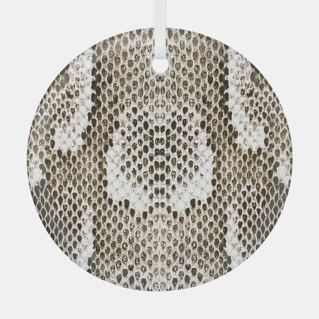 Python Skin: Animal Pattern Design Glass Tree Decoration (Front)