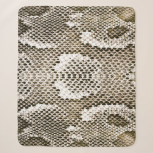 Python Skin: Animal Pattern Design Sherpa Blanket
