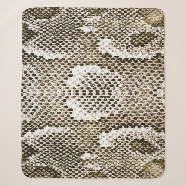 Python Skin: Animal Pattern Design Sherpa Blanket (Front)