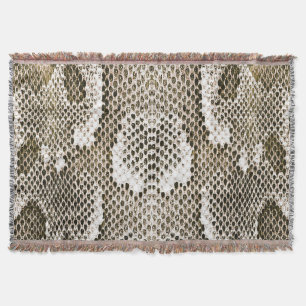 Python Skin: Animal Pattern Design Throw Blanket