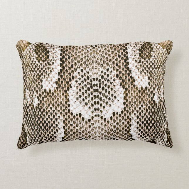 python skin, snake pattern, animal skin pattern de decorative cushion (Front)
