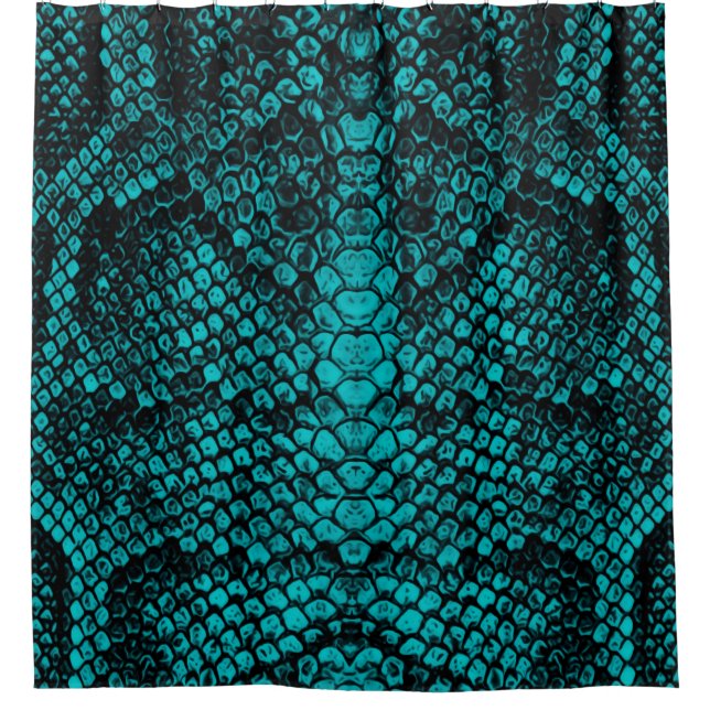 Python Skin: Snake Pattern Design Shower Curtain (Front)