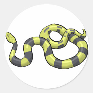 Python Snake Classic Round Sticker