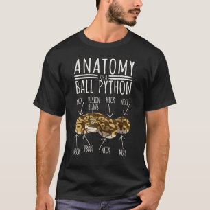 Python Snake Owner - Anatomy Of A Ball Python T-Shirt