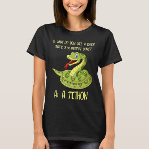 Python Snake Pithon Pi Symbol Math Teacher Nerd P T-Shirt