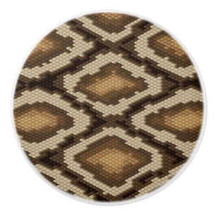 Python snake skin pattern 2 ceramic knob