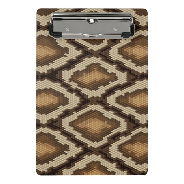 Python snake skin pattern 2 mini clipboard (Front)