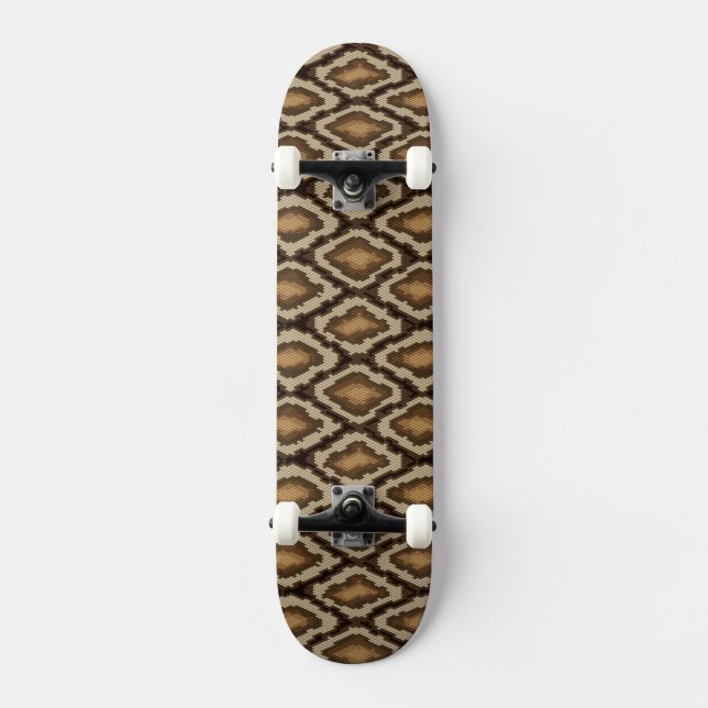 Python snake skin pattern 2 skateboard (Front)