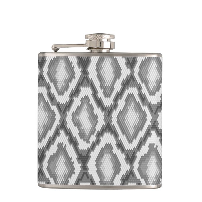 Python snake skin pattern hip flask (Front)