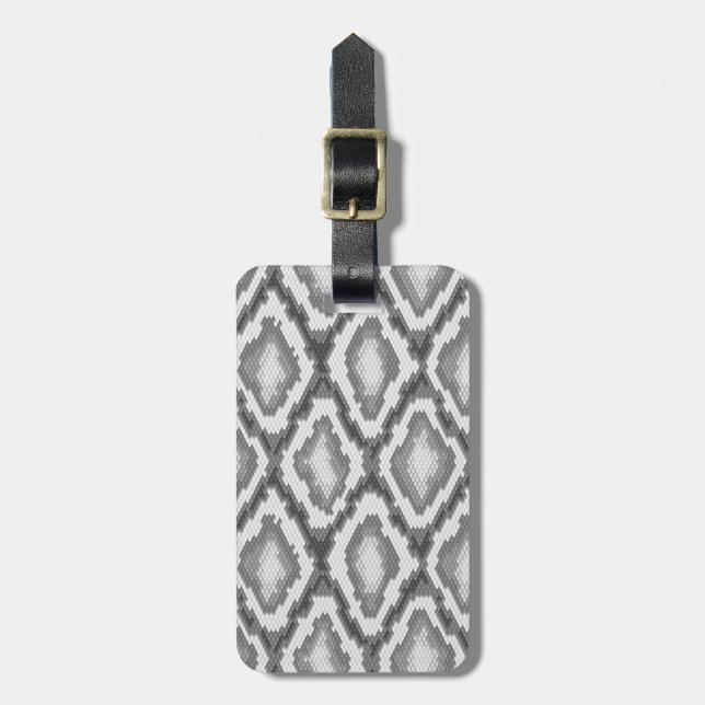Python snake skin pattern luggage tag (Front Vertical)