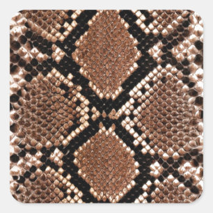 Python Snake Skin Print Square Sticker