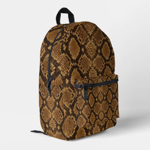 Python Snakeskin Print Printed Backpack