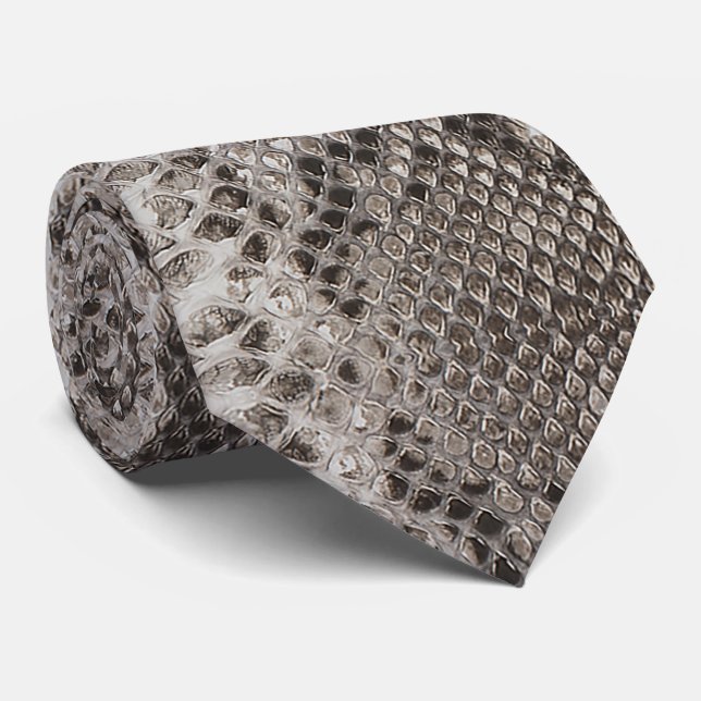 Python Snakeskin Print Tie (Rolled)
