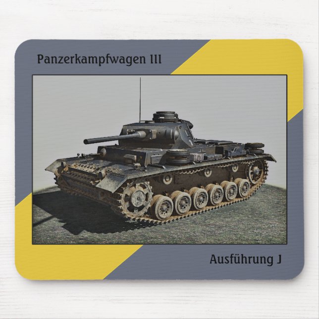 Pzkpfw III Ausf J-MousePad Mouse Mat (Front)