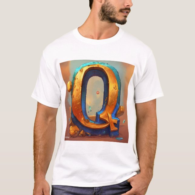 Q alphabet name T-Shirt (Front)