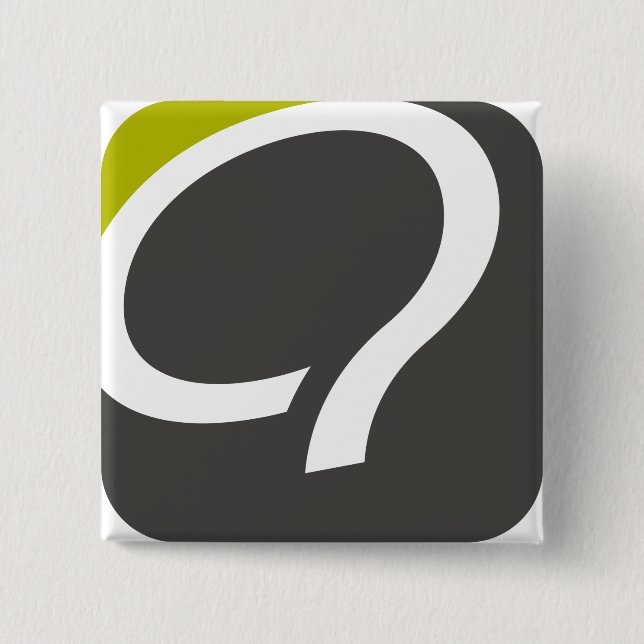 Q- button - chartreuse (Front)