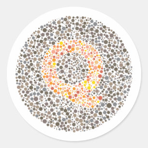 “Q” Eye Test Letter Classic Round Sticker