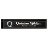 Q Faux Diamond Desk Nameplate