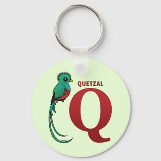 Q for Quetzal Key Ring