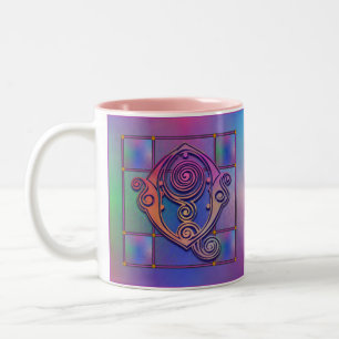 Q Initial "Blue Rain Glass" Mugs Cups Steins