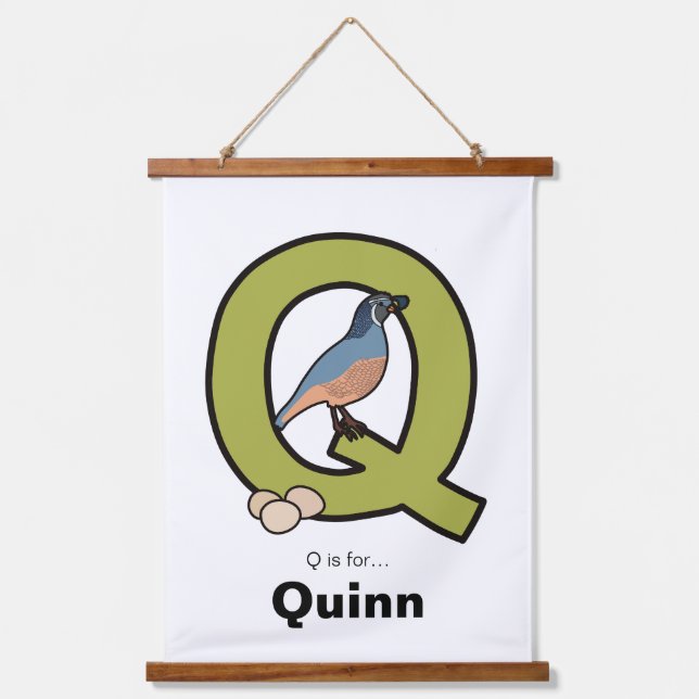 Q is for… personalised hanging tapestry (Front)