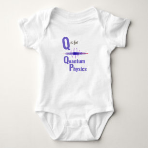 Q is for Quantum Physics Cute Science Design Baby Bodysuit