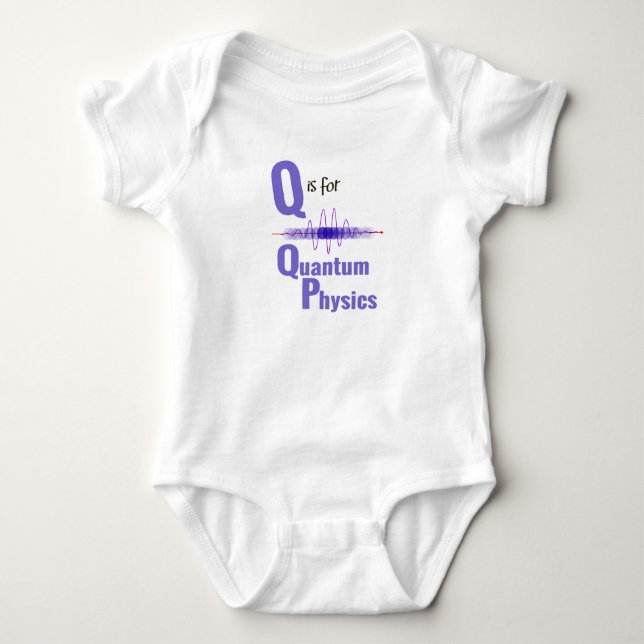Q is for Quantum Physics Cute Science Design Baby Bodysuit (Front)