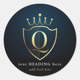 Q - Letter Monogram Round Sticker