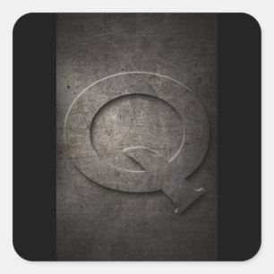 Q Metal Monogram Stickers