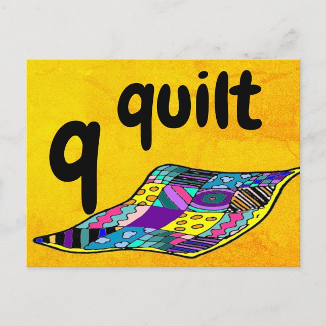 q - quilt flash card (Front)