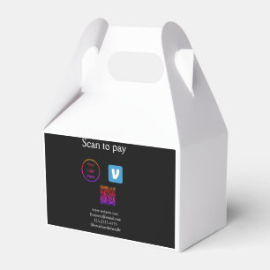 Q R code venmo scan to pay add logo social media Favour Box