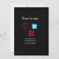 Q R code venmo scan to pay add logo social media