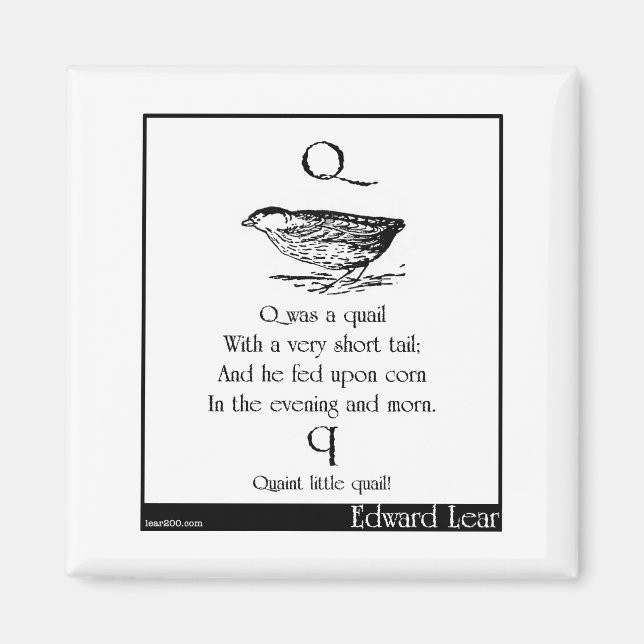 Q was a quail magnet (Front)