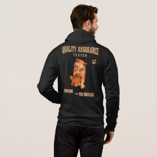QA Tester Cat Humour Hoodie