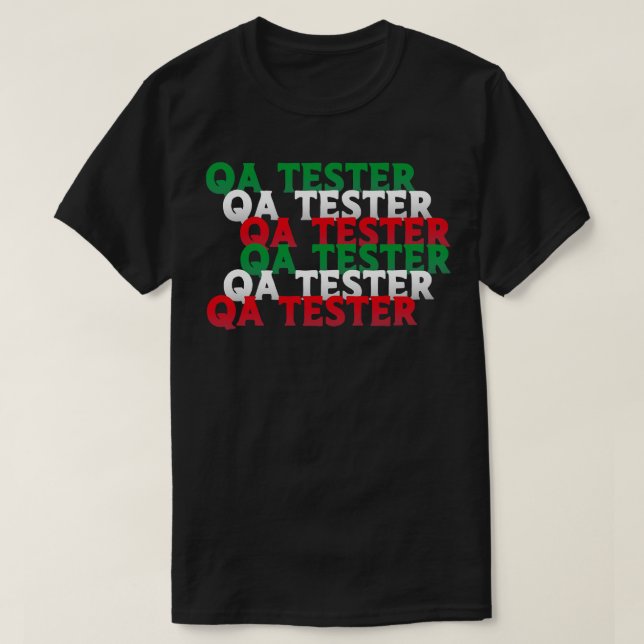 QA Tester Repeat T-Shirt (Design Front)