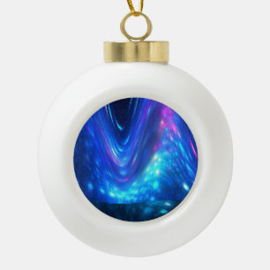 Qaanaaq - Northern Lights Ceramic Ball Christmas Ornament