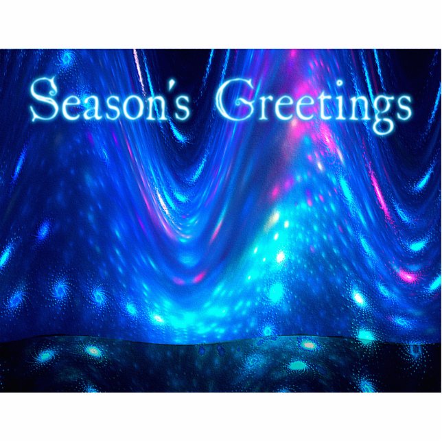 Qaanaaq - Northern Lights - Season's Greetings Photo Sculpture Magnet (Front)