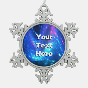 Qaanaaq - Northern Lights Snowflake Pewter Christmas Ornament