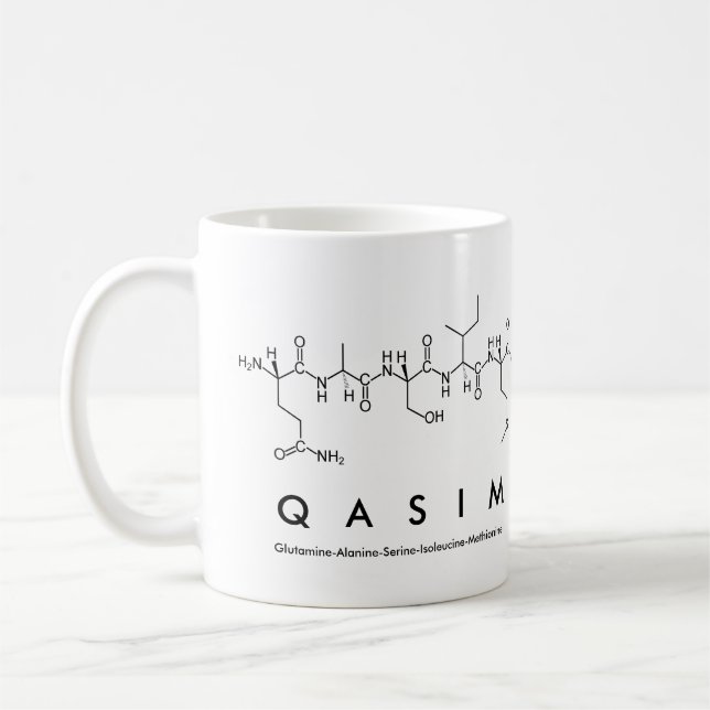 Qasim peptide name mug (Left)
