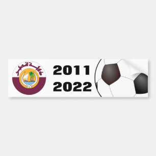 Qatar 2011 & 2022 Soccer Bumper Sticker