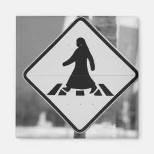Qatar, Ad Dawhah, Doha. Arabian Pedestrian 3 Magnet