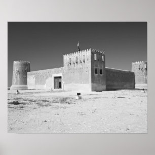 Qatar, Al Zubarah. Al-Zubara Fort (b.1938) now Poster