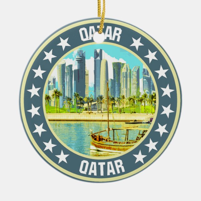 Qatar                                              ceramic tree decoration (Front)
