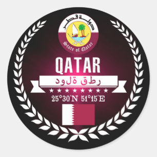 Qatar Classic Round Sticker